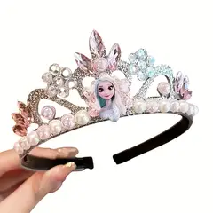 VATYERTY - Diadema de corona de princesa Elsa Disney Azul