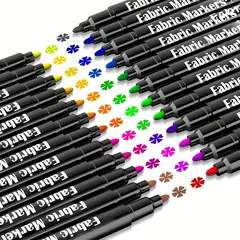 VATYERTY - 24 rotuladores de tela permanentes que no se corren