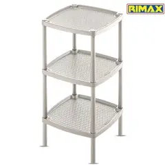 RIMAX - Mesa Multiuso Cuadrada 3 Niveles Taupe Rattan-