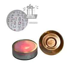 GENERICO - Pack12 Farola Portatil 3D en Transparente Y+Regalo Stickers