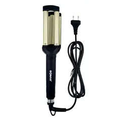 GENERICO - Pack2 Plancha Rizadora para Cabello con Calor Negro y Dorado