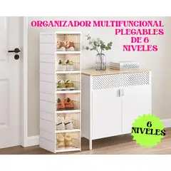 GENERICO - ORGANIZADOR ARMARIO DE ALMACENAMIENTO PLEGABLE DE 6 NIVELES