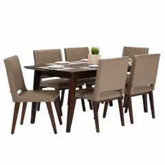 STIL NOVO - JUEGO DE COMEDOR 6 SILLAS MATEO COCOA