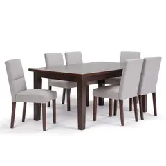 STIL NOVO - JUEGO DE COMEDOR 6 SILLAS SANTIAGO GRIS CLARO