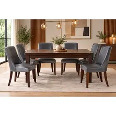 STIL NOVO - JUEGO DE COMEDOR 8 SILLAS LUCAS GRIS CLARO