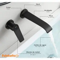 XM - Grifo Mezcladora para Ducha Tina M7401 Negro