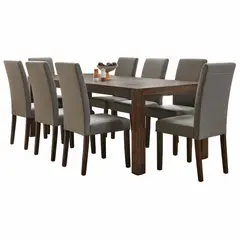 STIL NOVO - JUEGO DE COMEDOR 8 SILLAS ALONSO GRIS OSCURO