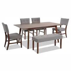 STIL NOVO - JUEGO DE COMEDOR 6 SILLAS ELIAS GRIS