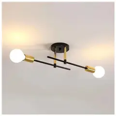 GENERICO - Lámpara de techo moderna de decoración de 2 luces incluye focos