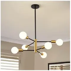 GENERICO - Lámpara de techo moderna de decoración de 6 luces incluye focos