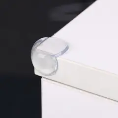 GENERICO - PROTECTOR DE ESQUINA TRANSPARENTE PARA BEBES FUERTE PARA MUEBLES X4