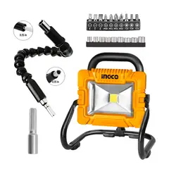 INGCO TOOLS - Reflector Lámpara 20v Portátil Foco Led+ 21 Accesorios Ingco