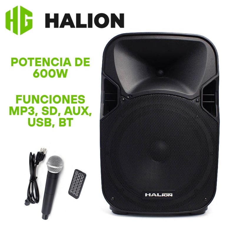 Parlante Activo PHA 12AL Batería Recargable 600W USBBluetooth