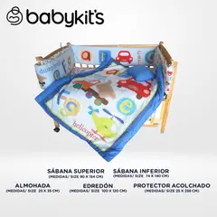 BABY KITS - Set de Cuna 5 Piezas Celeste