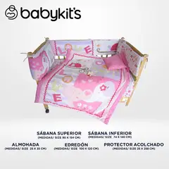 BABY KITS - Set de Cuna 5 Piezas Rosado