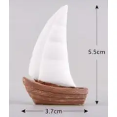 GENERICO - ADORNO PARA ACUARIO PECERA PECES - Adorno Barco 5,5 x 3,7cm