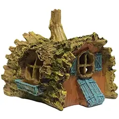 GENERICO - ADORNO PARA ACUARIO - CASA TRONCO CHICO 13 x 10,5 x 12,5 cm