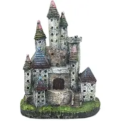 GENERICO - ADORNO PARA ACUARIO - CASTILLO ALTO 15 x 12 x 20 cm