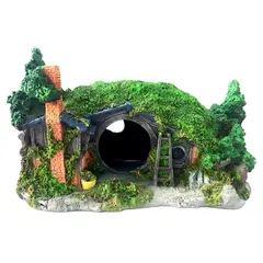 GENERICO - ADORNO PARA ACUARIO - CASA MUSGO 27 x 18 x 15 cm