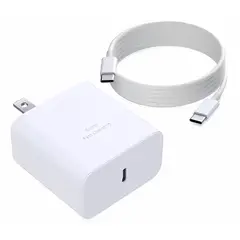 GENERICO - Cargador rápido USB C Samsung genérico con cable de 1 metro Blanco