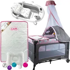 EBABY - Cuna Corral Dacora 750-2 con Colchón + Bañera