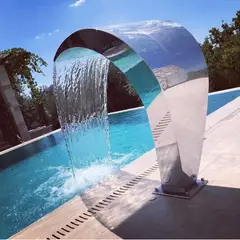 GENERICO - Cascadas para Piscinas Cuello de Cobra 110x50CM Marca Pool System