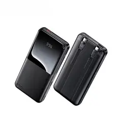 HANDS UP - Cargador portatil 20000mAh PD 20W+ QC 225W MODELO RPP-680 NEGRO