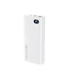 HANDS UP - Cargador portatil 20000mAh PD20W+QC225W MODELO RPP-292 BLANCO