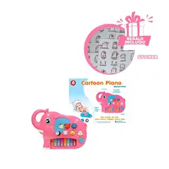 GENERICO - Piano Estimulante para Niñas Color Rosado Y+Regalo Stickers