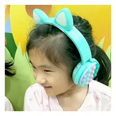 GENERICO - Pack2 Audifonos Estilizados en Verde Agua Y+Regalo Stickers