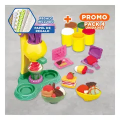 GENERICO - Pack4 Set de Heladero Moldeable CajaVerde Y+Papel de Regalo