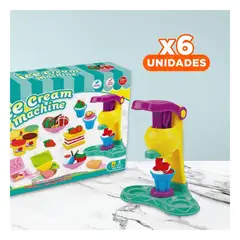 GENERICO - Pack6 Maquina de Plastilina Caja Verde Y+Regalo Stickers