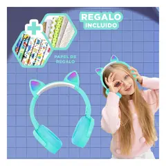 GENERICO - Pack6 Audifonos Innovadores en Verde Y+Banderitas Adhesivas