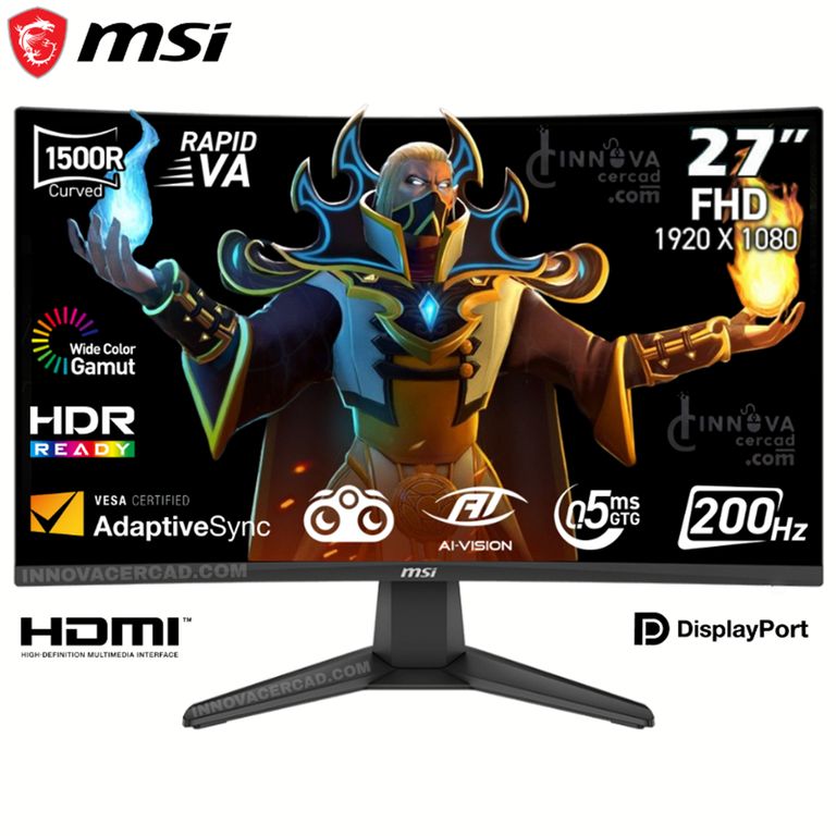 Monitor MAG 276CF E20 de 27 Full HD 200hz 05ms HDR Ready