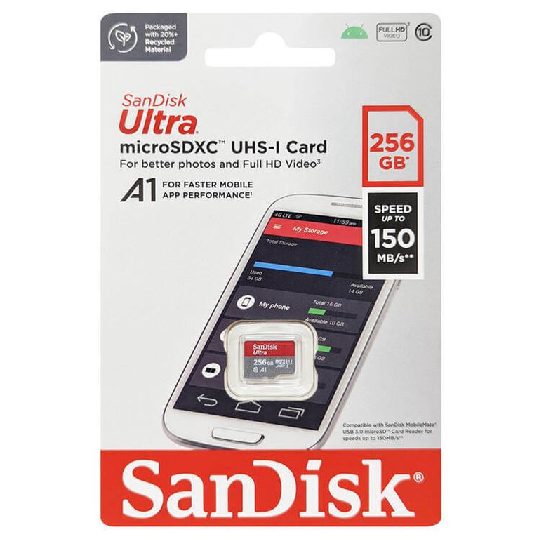 Memoria Micro Sdxc Uhs-I 256Gb Ultra A1 150MbpS