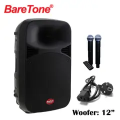 BARETONE - Parlante Profesional MAX-12MHWR Portatil + 2 MIC