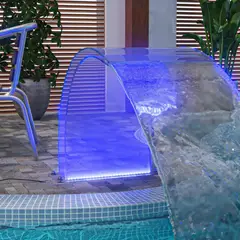 GENERICO - Cascadas Acrilica Led Rgb para Piscinas 60x30 cm Marca Pool System