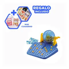 GENERICO - Bingo para Entretenimiento en Casa Celeste Y+Regalo Agendita