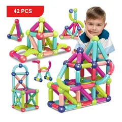 GENERICO - Bloques magnéticos - Barras 42 Pcs