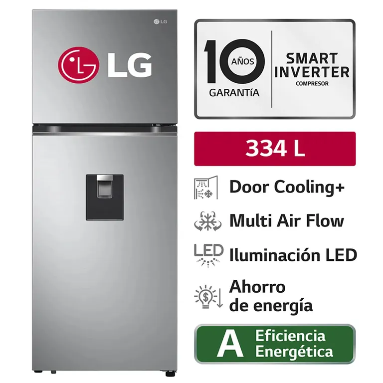 Refrigeradora 334L Door Cooling Top Mount GT33WPP - Plateada