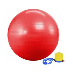 GENERICO - Pelota de yoga 75 cm ROJO + inflador
