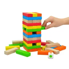 GENERICO - Juego de mesa - Jenga Color x 48 Pcs
