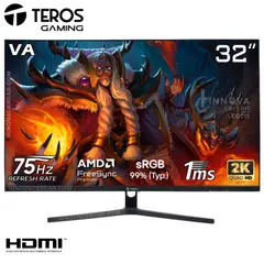 TEROS GAMING - Monitor curvo TEROS TE-3253S 315 QHD VA 75Hz 2560x1440 FreeSync