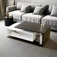 STARHOME - Mesa de Centro British Marrón y Blanco