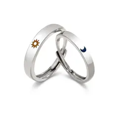 GENERICO - Anillos Ajustable “Sol y Luna” Amor que se Complementa