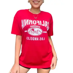 ENGELL - Polo Oversize Mountain California Rojo