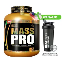 LEVEL PRO - PROTEÍNA MASS PRO 3KG CHOCOLATE + SHAKER