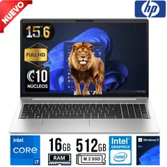 HP - Laptop PROBOOK 450 G10, Intel i7-1355U Ram 16GB SSD 512GB 15,6" LED FHD WIN 11 PRO