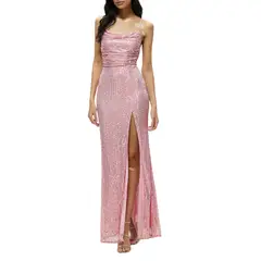 BLWOENS - Vestido casual de verano para mujeres - Rosa