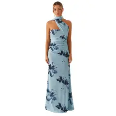 BLWOENS - Vestido casual de verano para mujeres - Azul